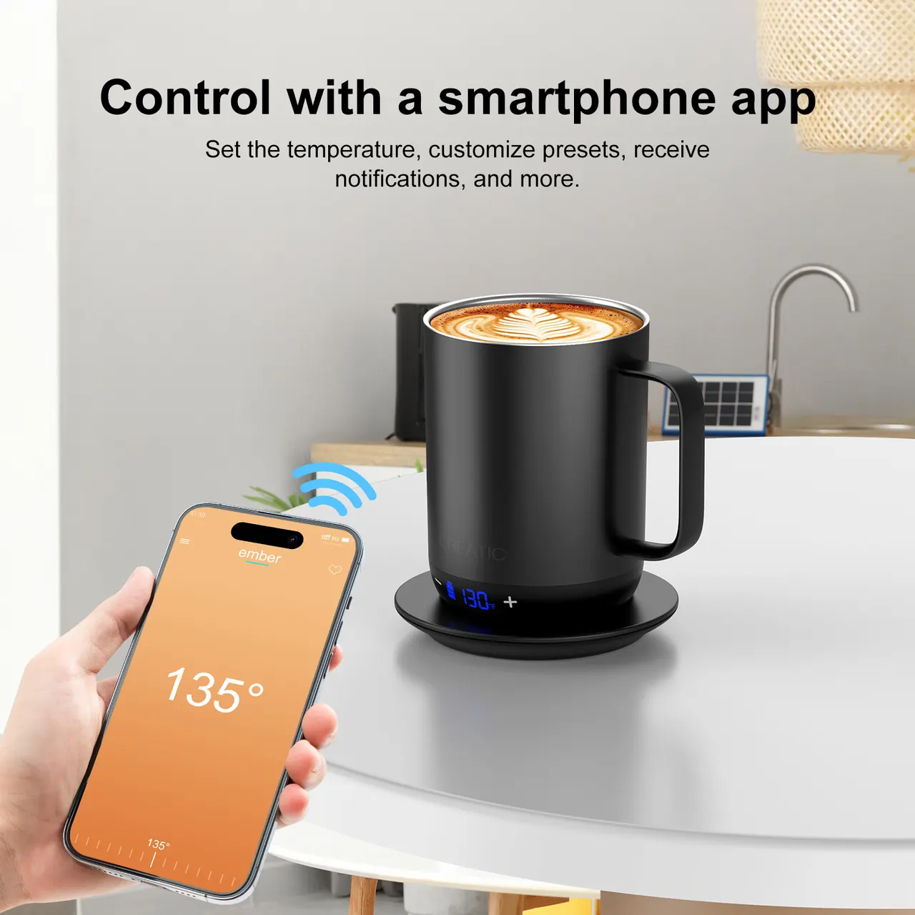 GREATIC GT-1 14oz Black smart temperature-control mug — product image 3